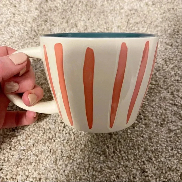 Opalhouse Other - Opal House striped pink turquoise ceramic stoneware coffee mug
